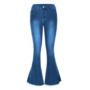 Bell Bottom Jeans for Women Plus Size Flare High Waisted Trendy Stretch Denim Pants Women Casual Butt Lifting Jeans