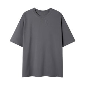 Dark Gray Men Tops Under 15 Short Sleeve Regular Fit Solid Cotton T-Shirts Shirts for Men Plus Size 3XL
