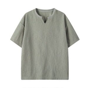 Plus Size Shirt for Men Short Sleeve V Neck Cozy Solid Casual T Shirt Men Summer Tee Tops Trendy,4XL