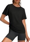 Workout Tops for Women UPF 50+ Breathable Quick Dry Loose Fit T Shirt Outdoor Yoga Running Hiking Gym Tee Top