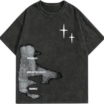 men Letter Graphic Drop Shoulder T Shirts Casual Round Neck Tee Top