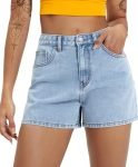 2026 Jean Shorts for Women Basic Wash Stretchy Solid Denim Summer Hot Short Y2k Casual Jorts
