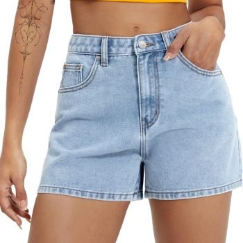 2026 Jean Shorts for Women Basic Wash Stretchy Solid Denim Summer Hot Short Y2k Casual Jorts