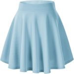 Women's Basic Versatile Stretchy Flared Casual Mini Skater Skirt