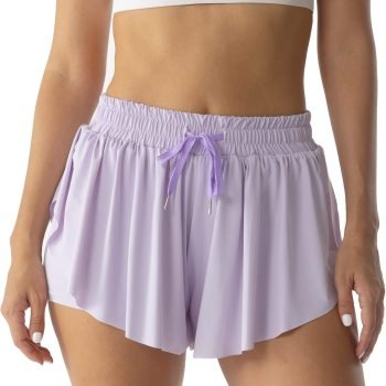 Flowy Athletic Shorts forWomen Running Tennis Butterfly Shorts Girls 2-in-1 Double Layer Quick-Drying Comfy Shorts