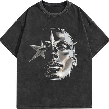 men Graphic Tees Shirt Unisex Cotton Oversized T-Shirt Short Sleeve Vintage Streetwear Casual Tee Top