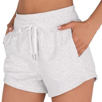 Women Sweat Shorts with Pockets Cotton French Terry Drawstring Summer Workout Casual Lounge Shorts